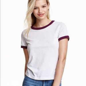 H&M Heather Jersey Crop Top